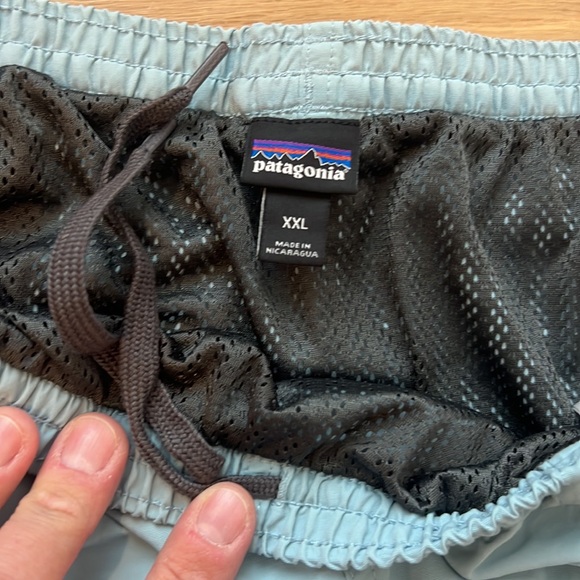 Patagonia Men's Light Blue Baggies Shorts - Picture 2 of 4